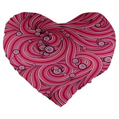 Pattern-dsign Large 19  Premium Heart Shape Cushions by nateshop