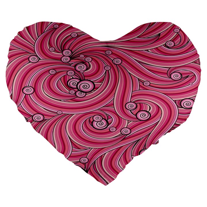 Pattern-dsign Large 19  Premium Heart Shape Cushions