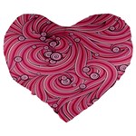 Pattern-dsign Large 19  Premium Heart Shape Cushions Back