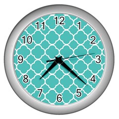 Quatrefoil Wall Clock (silver) by nateshop