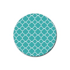 Quatrefoil Rubber Round Coaster (4 Pack) by nateshop