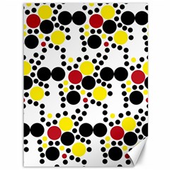 Pattern-polka Yellow Re Black Canvas 36  X 48  by nateshop