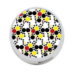 Pattern-polka Yellow Re Black 4-port Usb Hub (one Side) by nateshop