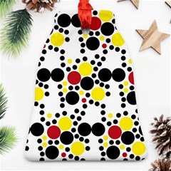 Pattern-polka Yellow Re Black Bell Ornament (two Sides) by nateshop