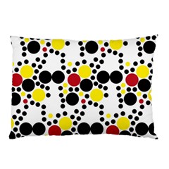 Pattern-polka Yellow Re Black Pillow Case (two Sides) by nateshop