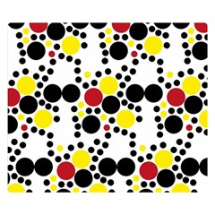 Pattern-polka Yellow Re Black Double Sided Flano Blanket (small)  by nateshop