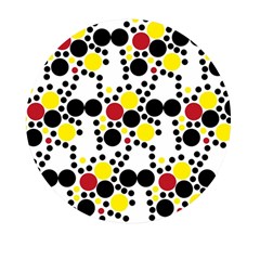 Pattern-polka Yellow Re Black Mini Round Pill Box (pack Of 3) by nateshop