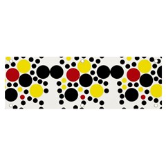 Pattern-polka Yellow Re Black Banner And Sign 6  X 2 