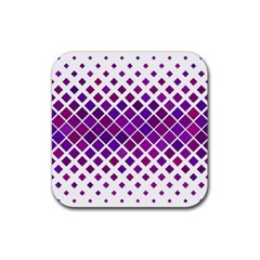 Pattern-box Purple White Rubber Coaster (square) by nateshop