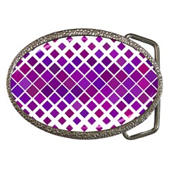 Pattern-box Purple White Belt Buckles by nateshop