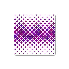 Pattern-box Purple White Square Magnet by nateshop