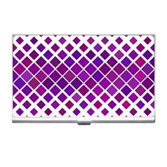 Pattern-box Purple White Business Card Holder by nateshop