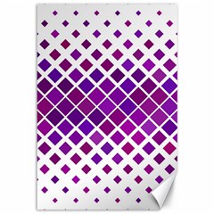 Pattern-box Purple White Canvas 12  X 18  by nateshop