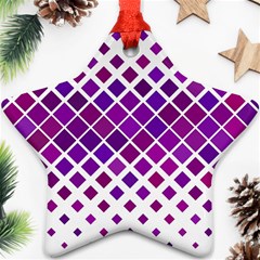 Pattern-box Purple White Star Ornament (two Sides) by nateshop