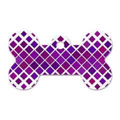 Pattern-box Purple White Dog Tag Bone (two Sides) by nateshop