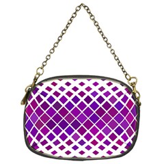 Pattern-box Purple White Chain Purse (one Side) by nateshop