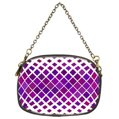 Pattern-box Purple White Chain Purse (two Sides) by nateshop