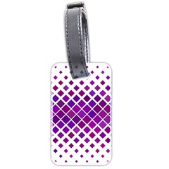 Pattern-box Purple White Luggage Tag (two Sides) by nateshop