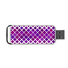 Pattern-box Purple White Portable Usb Flash (one Side) by nateshop