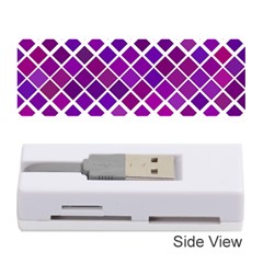 Pattern-box Purple White Memory Card Reader (stick) by nateshop