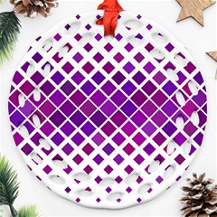 Pattern-box Purple White Ornament (round Filigree) by nateshop