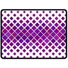 Pattern-box Purple White Double Sided Fleece Blanket (large)  by nateshop