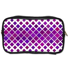 Pattern-box Purple White Toiletries Bag (one Side) by nateshop