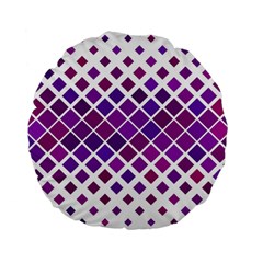 Pattern-box Purple White Standard 15  Premium Round Cushions by nateshop