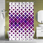 Pattern-box Purple White Shower Curtain 48  x 72  (Small)  Curtain(48  X 72 ) - 42.18 x64.8  Curtain(48  X 72 )