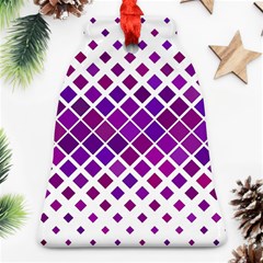 Pattern-box Purple White Bell Ornament (two Sides) by nateshop