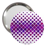 Pattern-box Purple White 3  Handbag Mirrors Front