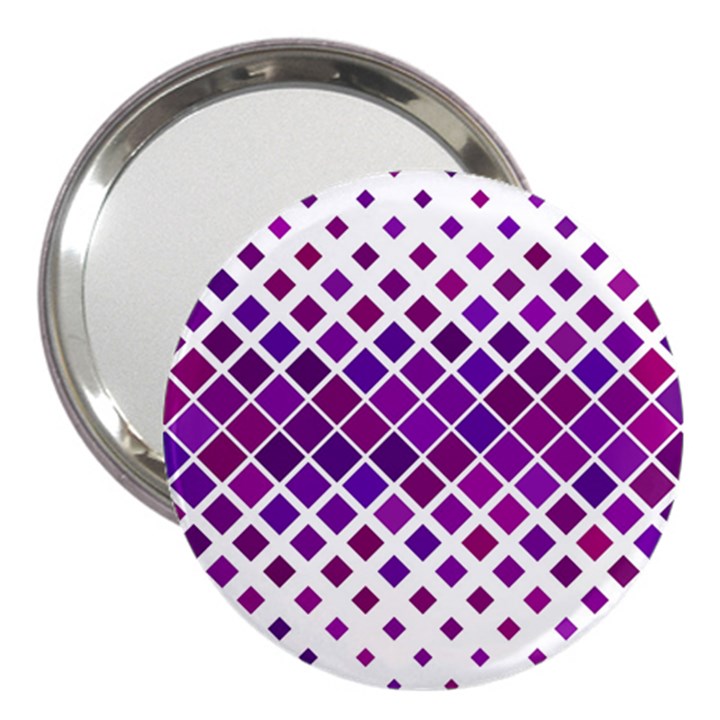 Pattern-box Purple White 3  Handbag Mirrors