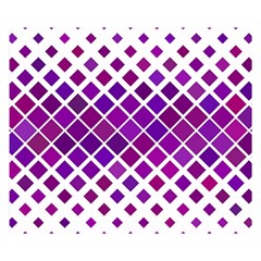 Pattern-box Purple White Double Sided Flano Blanket (small) 