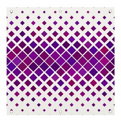 Pattern-box Purple White Banner And Sign 4  X 4  by nateshop