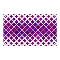 Pattern-box Purple White Banner And Sign 5  X 3 