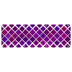 Pattern-box Purple White Banner And Sign 9  X 3 