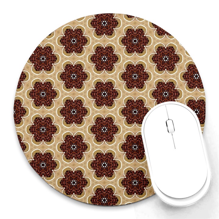 Pattern-flower Round Mousepads