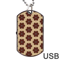 Pattern-flower Dog Tag Usb Flash (one Side) by nateshop