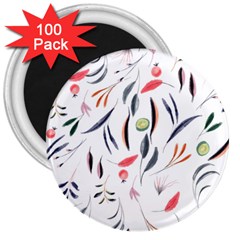 Watercolor-fruit 3  Magnets (100 Pack) by nateshop