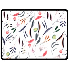 Watercolor-fruit Fleece Blanket (large)  by nateshop