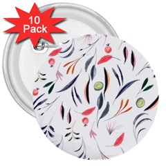 Watercolor-fruit 3  Buttons (10 Pack)  by nateshop