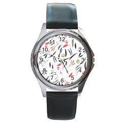 Watercolor-fruit Round Metal Watch by nateshop