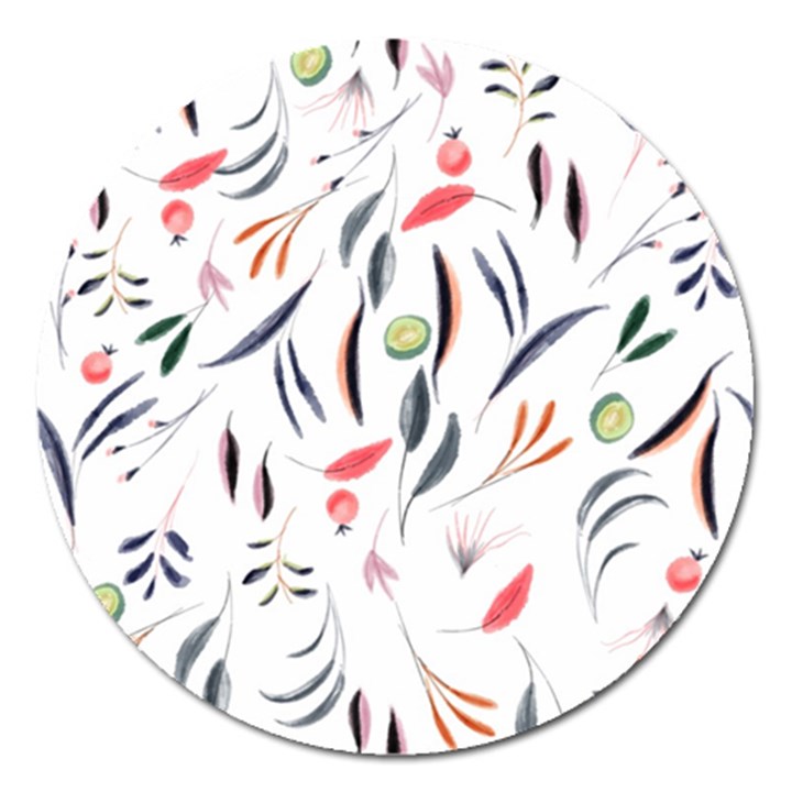 Watercolor-fruit Magnet 5  (Round)