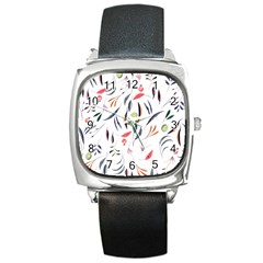 Watercolor-fruit Square Metal Watch by nateshop