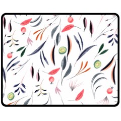 Watercolor-fruit Fleece Blanket (medium)  by nateshop