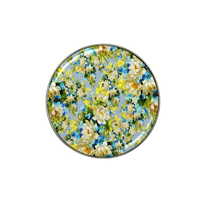 Background-flower White Hat Clip Ball Marker