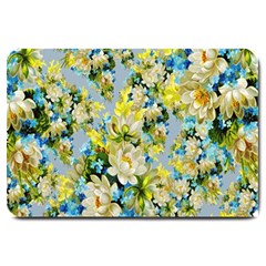 Background-flower White Large Doormat  by nateshop