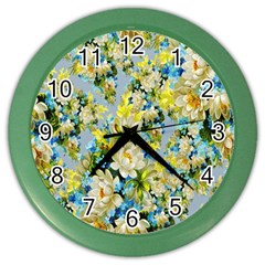 Background-flower White Color Wall Clock by nateshop