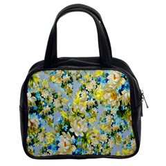 Background-flower White Classic Handbag (two Sides) by nateshop