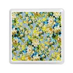 Background-flower White Memory Card Reader (square) by nateshop